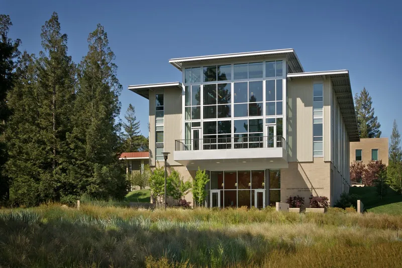 View of the Kavli Institute building in Stanford, California