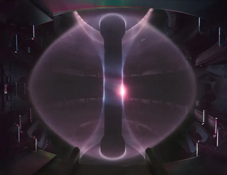 Image of plasma in Culham Centre for Fusion Energy