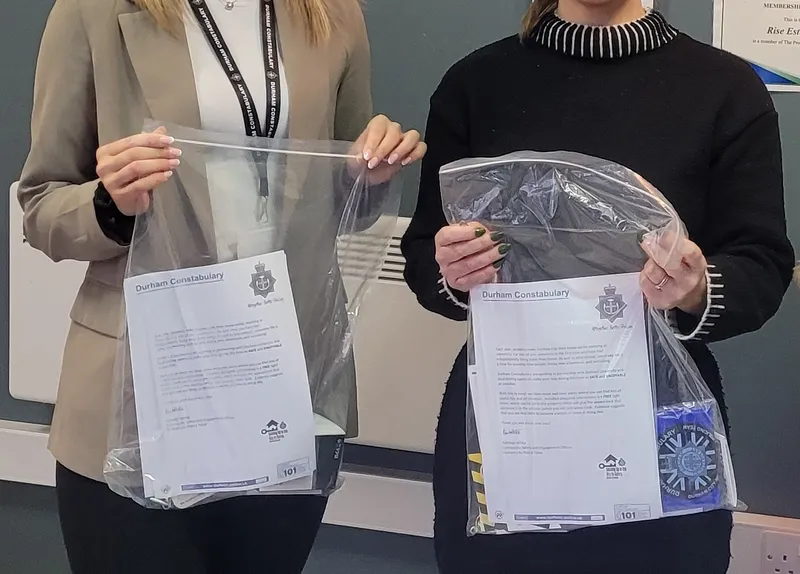 Safety Packs distributed to local landlords 2025 by Durham Constabulary