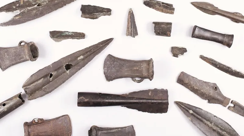 A variety of archaeological hand tools