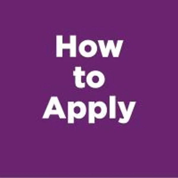 Dark purple background with the words ‘How to Apply’ in bold white text