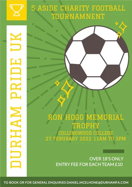 Poster advertising football tournament