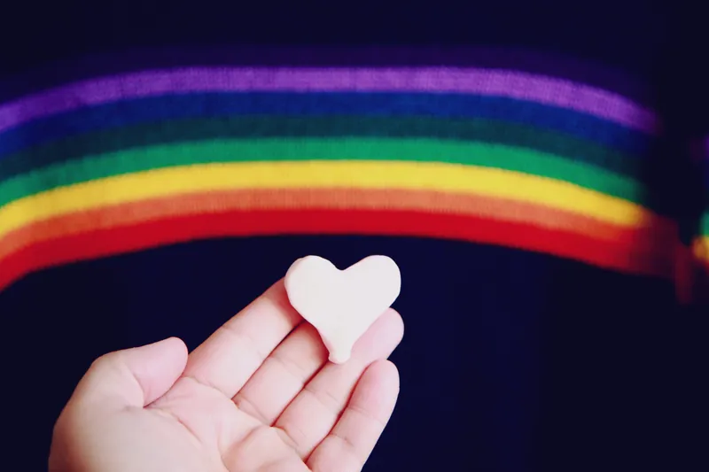 LGBT rainbow with heart