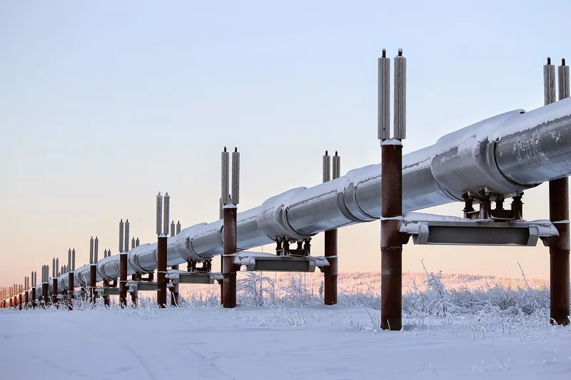 Pipeline in winter