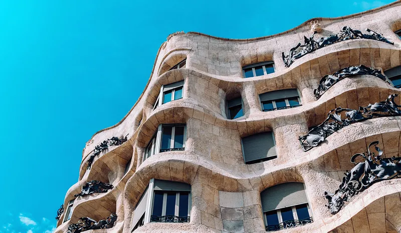 Casa Milà balconies in Barcelona, Spain