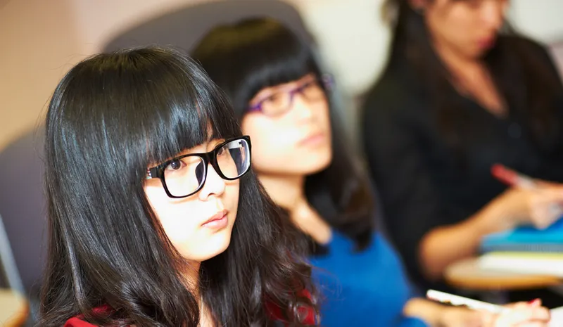 Students listening during a seminar
