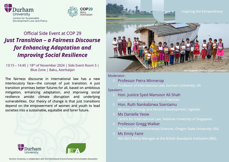 Poster for COP29 Side Event