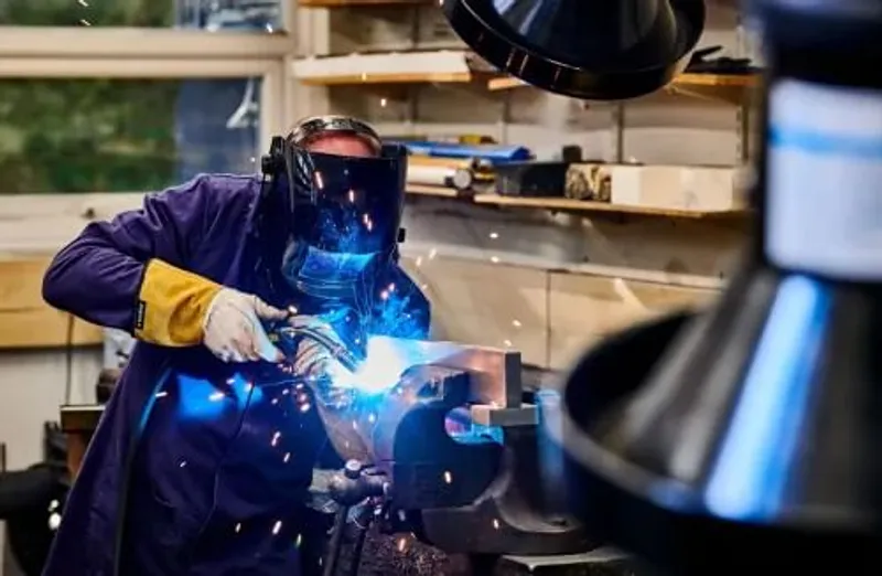 Someone working in a workshop