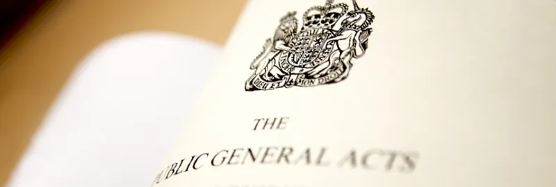 A crest in a law textbook