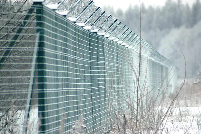 Fence in winter