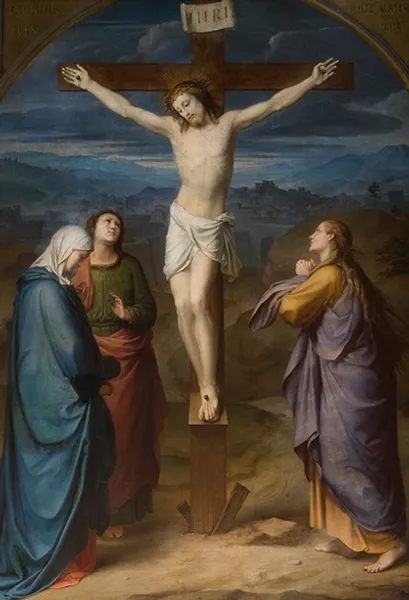 Image credit : The Crucifixion of Our Lord with the Virgin Mary, St John and Mary Magdalene (1854), Franz von Rohden (1817-1903)