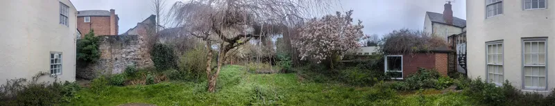Panorama of a garden
