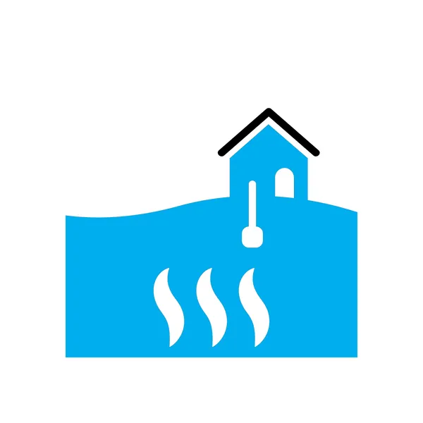 Geothermal energy icon blue