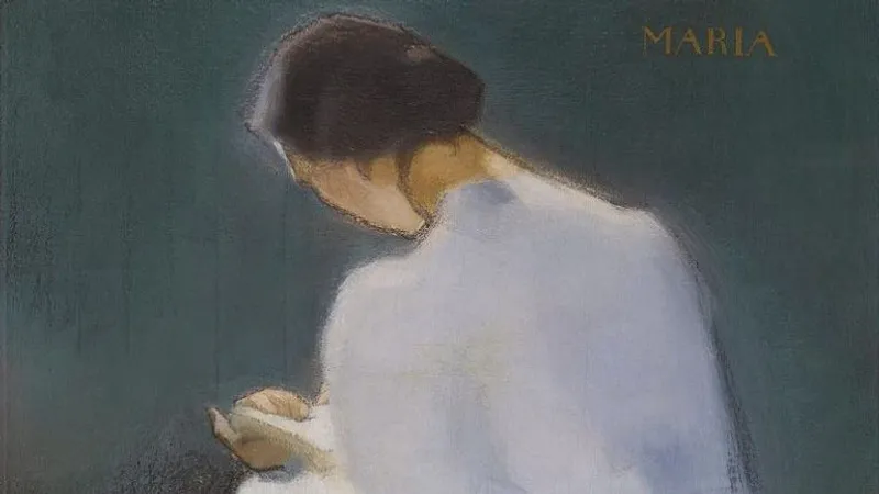 Painting of a woman reading a book