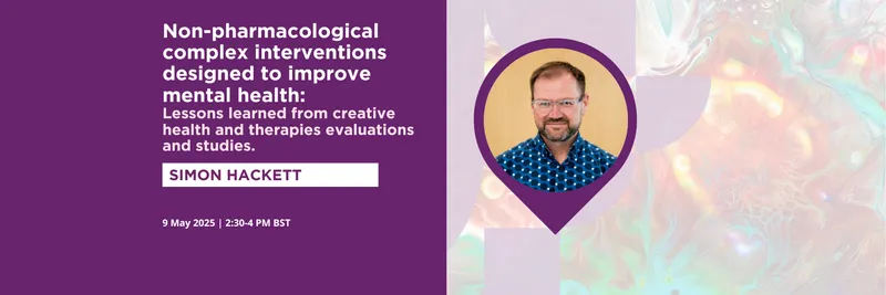 Banner image with event details for Simon Hackett's seminar