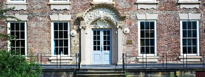 External shot of the front door leading into the institute of advanced study