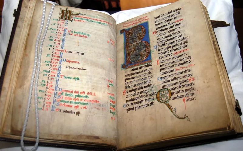 Illuminated manuscript in Bishop Cosin's Library, Palace Green