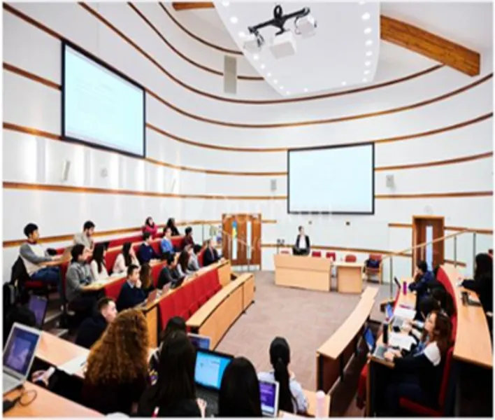 Group of students sitting in a lecture theatre