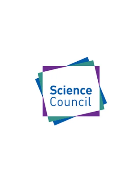 Science council logo of coloured square boxes on white background