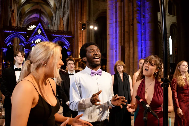 Gospel Choir performing at the Cathedral concert