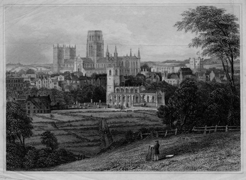 View of Durham engraving