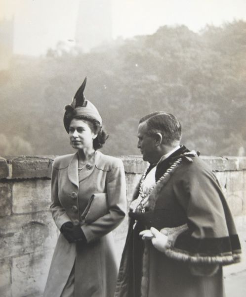 HRH Princess Elizabeth on Prebends Bridge in 1947