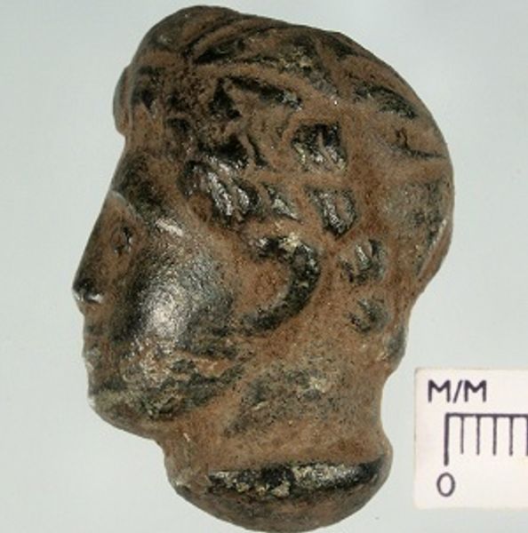 An image of a sculpture of a head