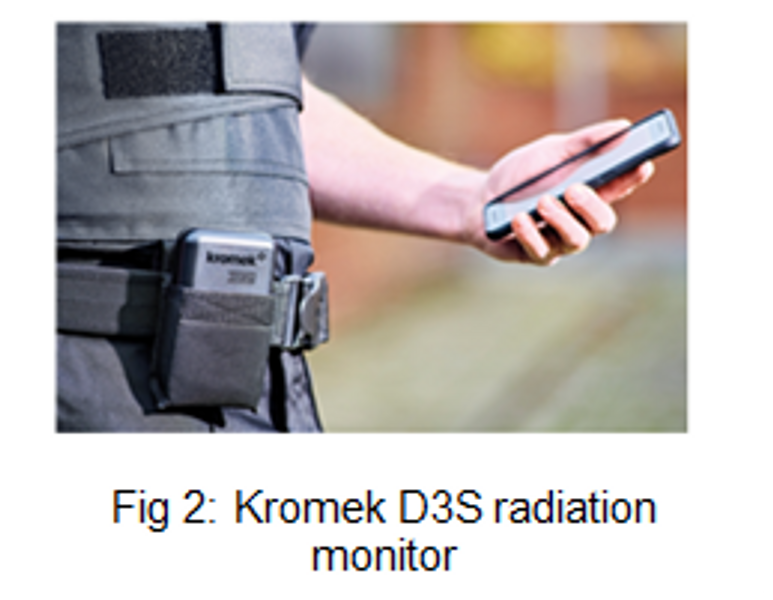 Fig 2. Kromek D3S radiation monitor