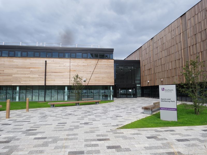 The outside of Maiden Castle, Durham Universitys Sports building