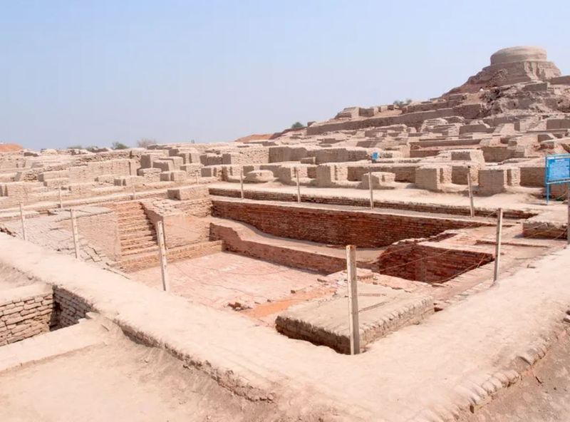 Photograph of the Indus Civilisation city of Mohenjo-Daro, Pakistan