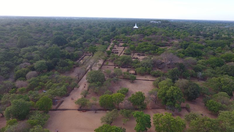 Aerial view of Polonnaruva