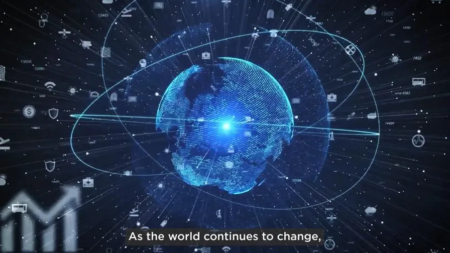 picture of the earth with digital connections lines flowing around it