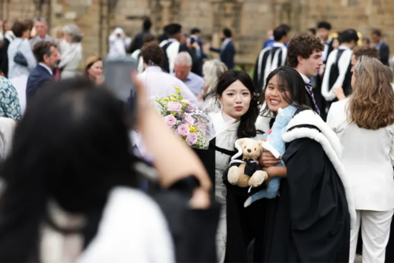 Graduation 2024 students outside cathedral