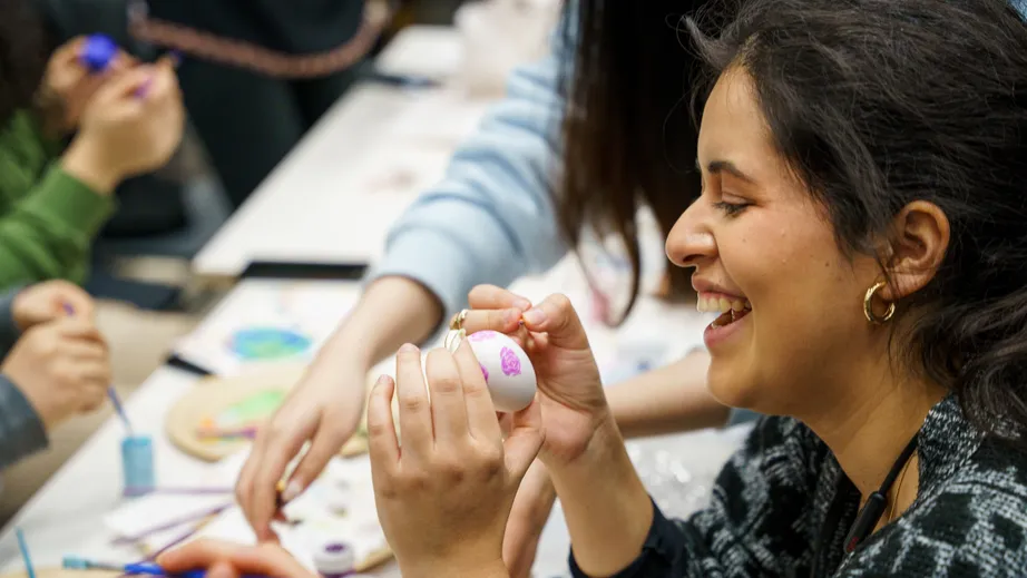 Students taking part in global craft sessions at World Fest
