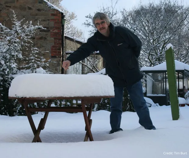 Measuring snowfall in Durham City