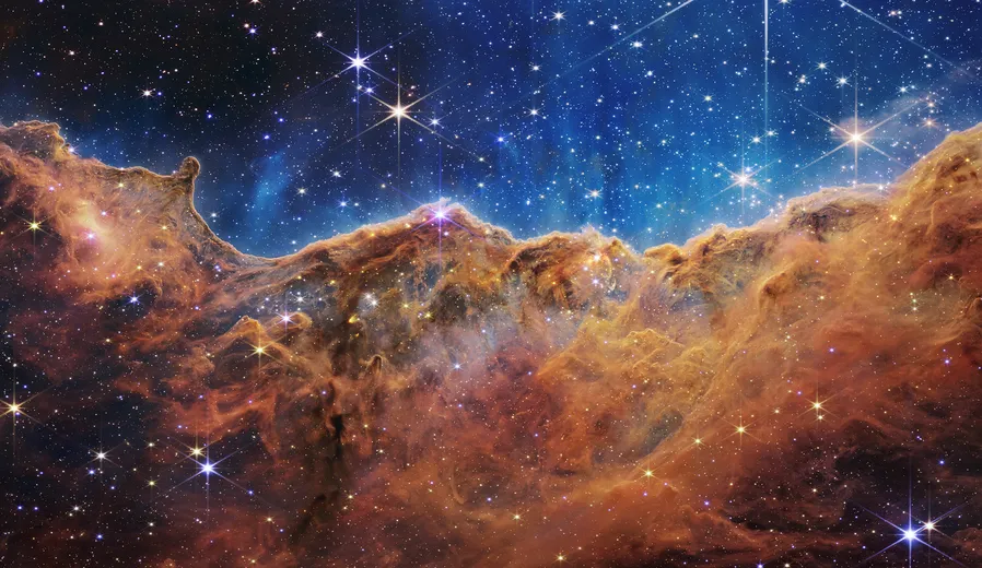 “Cosmic Cliffs” in the Carina Nebula