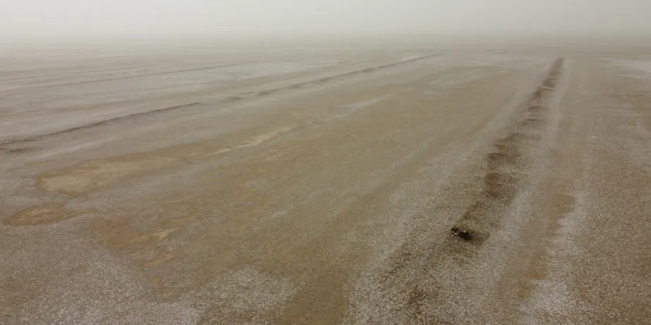 An aerial view of the Zanj irrigation system in Basra taken during the fieldwork