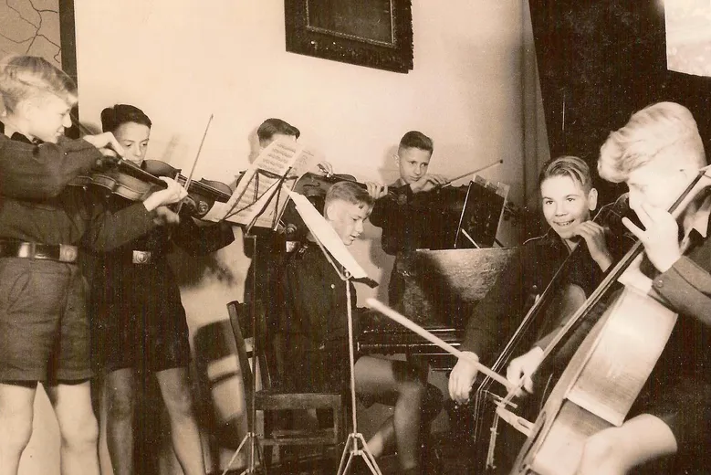 Napolas - Orchestra practice at NPEA Rügen, 1943. Photo credit: Dietrich Schulz