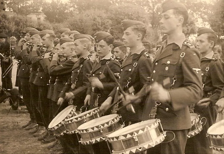 Napolas - Members of one of the school marching bands at NPEA Rügen, 1943. Photo credit: Dietrich Schulz