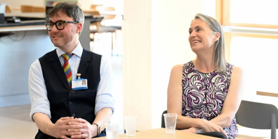 CDDFT Chairman Professor Richard Scothon with Chancellor Dr Fiona Hill