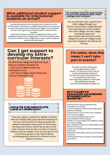 Page 2 of FAQ's and answers on John Sow College