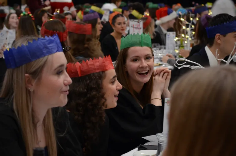 Students at a college formal