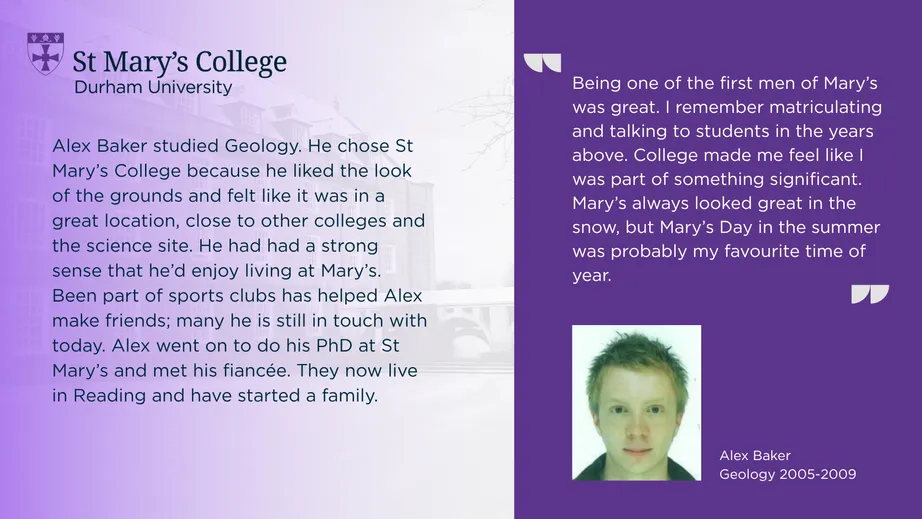 Text and Quote from Alex Baker with passport image