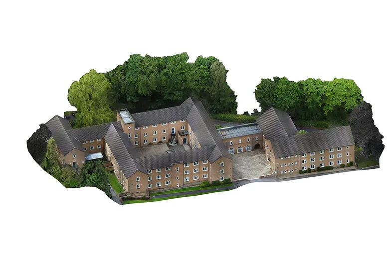 A 3D image of a building created using a drone