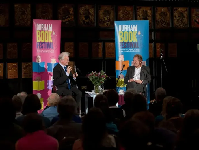 Andrew Motion and Michael ONeil on stage