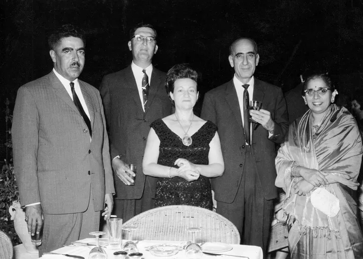 WB Fisher at dinner with Prime Minister of Jordan in 1965