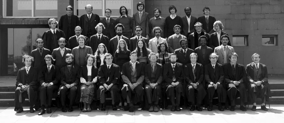 Geography Department Postgraduate Group photo from 1973