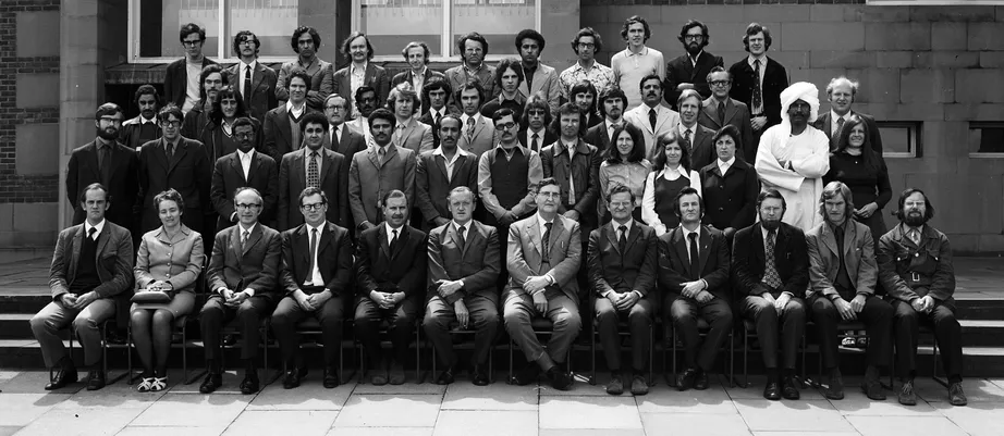 Geography Department Postgraduate Group photo from 1974