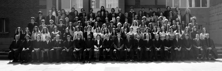 Geography Department Undergraduate Group photo from 1973