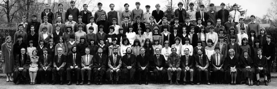 Geography Department Undergraduate Group photo from 1983